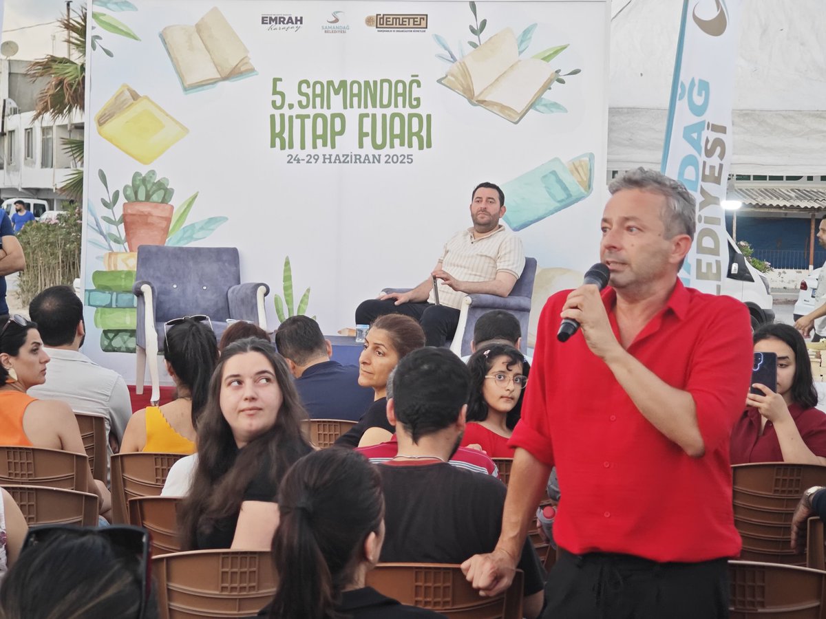 5. Samandağ Kitap Fuarı'nın söyleşi etkinliğinde, Belediye Başkanımız Emrah Karaçay'ın moderatörlüğünde TİP Parti Meclisi üyemiz, Gazeteci İrfan Değirmenci Samandağ halkıyla buluştu.