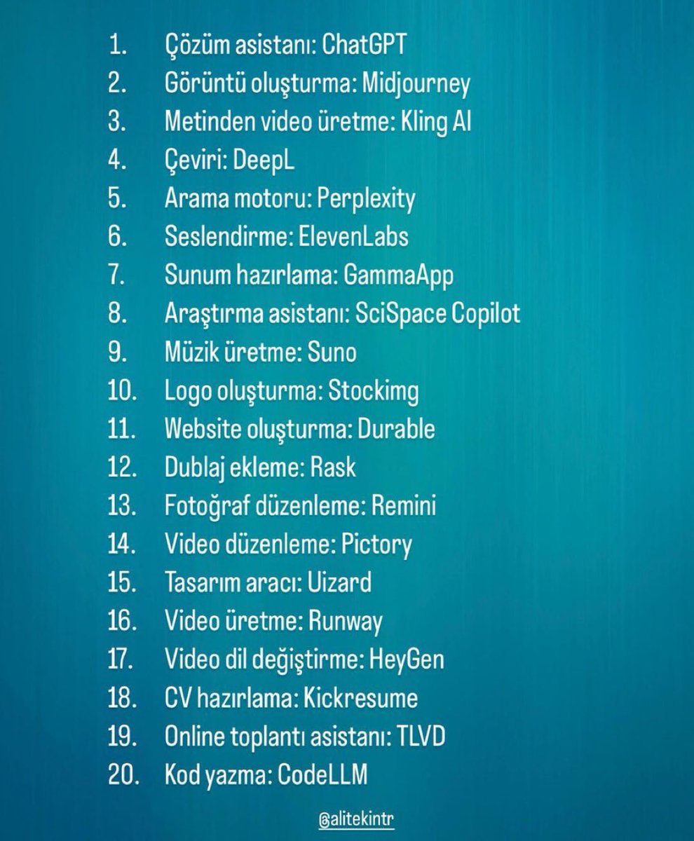 alitekintr's tweet image. Kaydedin lazım olur.👇🏻