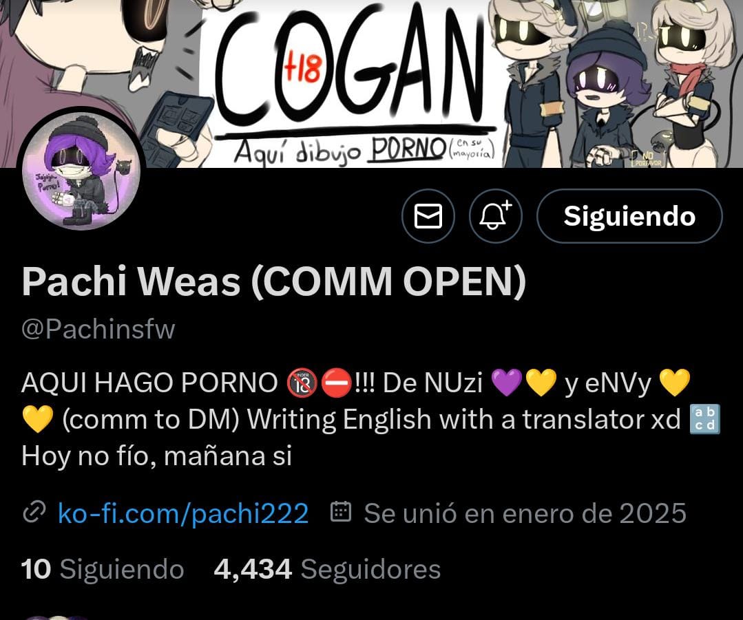 Lamento Informar que la Usuaria de la cuenta <a href="/Pachinsfw/">Pachi Weas (COMM CLOSED)</a> Perdió su cuenta por un Descuido y ya no tiene acceso a ella.

Si alguien Tiene algún Pendiente relacionado a Comisiones o algún Asunto de trabajo pueden comunicarse a mi DM o Comentarlo aquí mismo.
(O pueden comisionarme🐧)