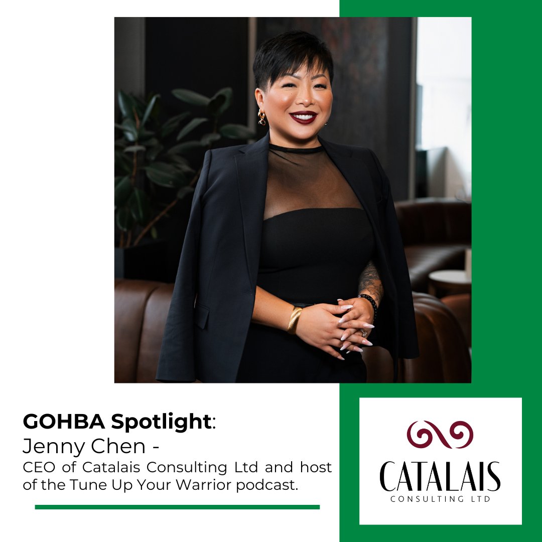 🔦 #GOHBA Member Spotlight: Jenny Chen CEO. Philanthropist. Systems Change Advocate.

Jenny Chen is the powerhouse behind Catalais Consulting Ltd. and the voice of the Tune Up Your Warrior podcast. A long-time supporter of the Ottawa community, Jenny uses her platform to drive