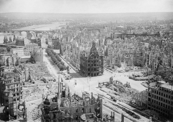Dresden, Germany. 

1945. 

The old world destroyed.