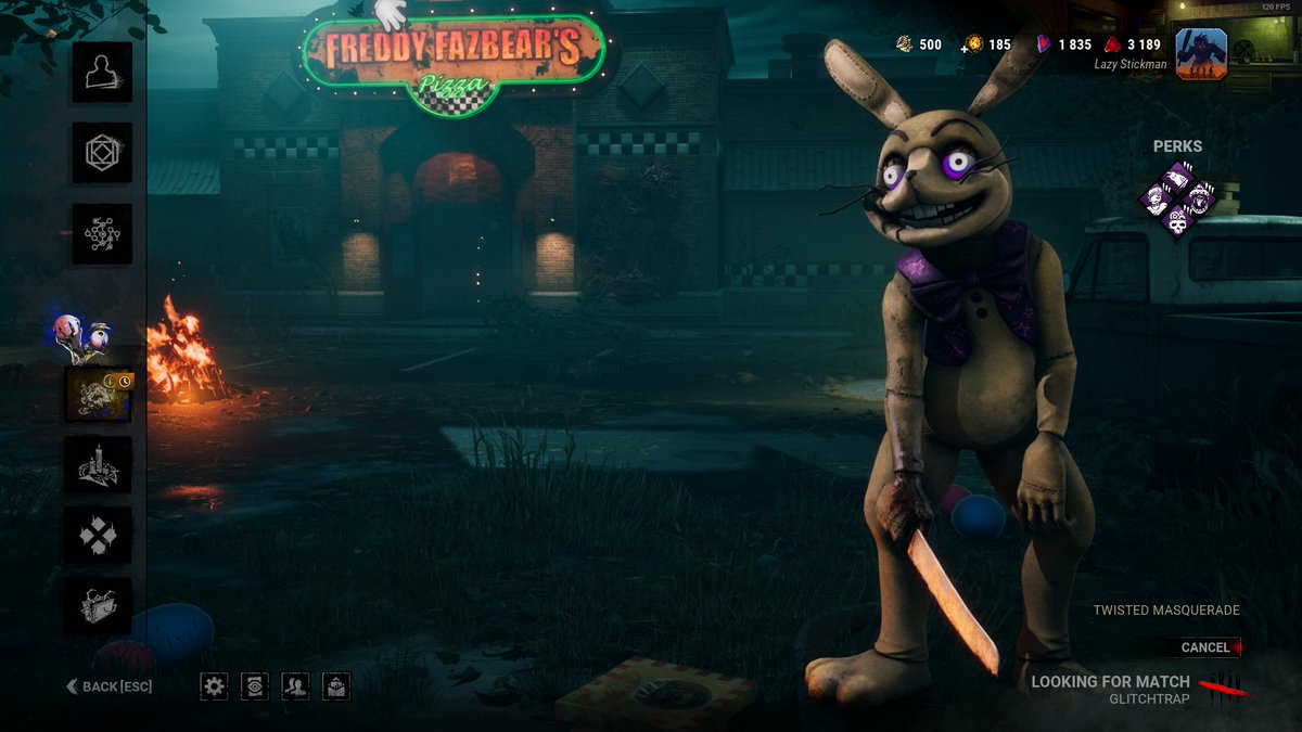 having awkward staredowns with survivors while wearing the Glitchtrap costume is some of the funniest shit ever.