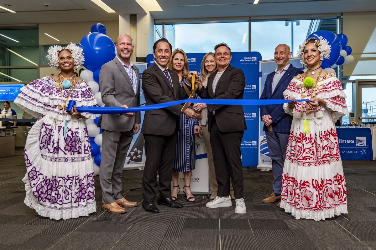 SanDiegoAirport's tweet image. Last night we celebrated the launch of @CopaAirlinesUSA's new nonstop service connecting SD to Panama — and beyond!
This new route will open the gateway for Southern Californians to nearly 50 destinations in Latin America & beyond through connecting flights in Panama City.