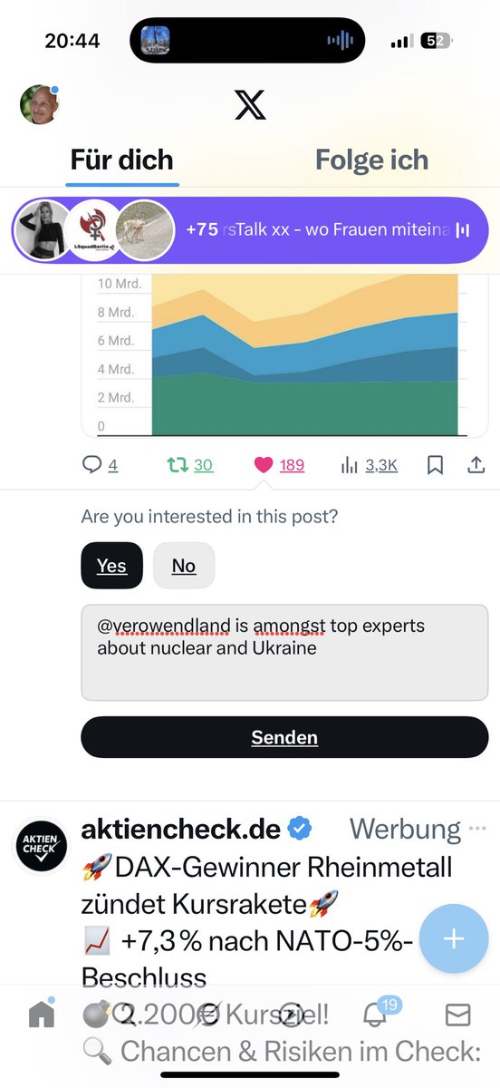 Christoph Lemmer (@bitterlemmer) on Twitter photo Neu: X fragt, ob mich ein Post interessierte. Neu: X fragt, ob mich ein Post interessierte.