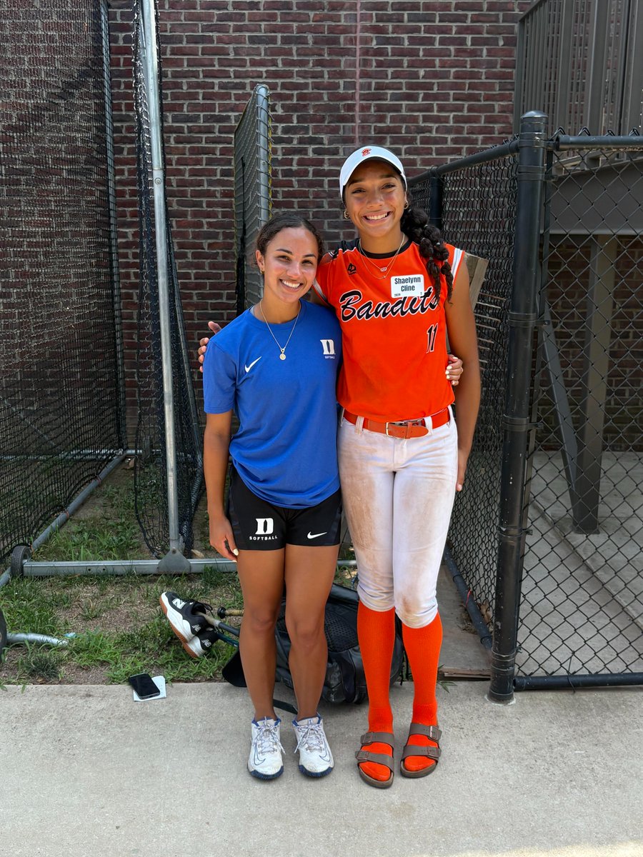 Huge thank you to the coaching staff <a href="/DukeCoachYoung/">Marissa Young</a>, @prstaggs, <a href="/oliviaadyan/">“Coach Liv” Olivia Watkins</a>, and <a href="/CoachTaylor_W/">Taylor Wike</a> for an amazing prospect camp! I loved competing, learning, and exploring your beautiful campus. It was special to meet my cousin <a href="/AleyahTerrell/">aleyah</a> for the first time, hope to follow in