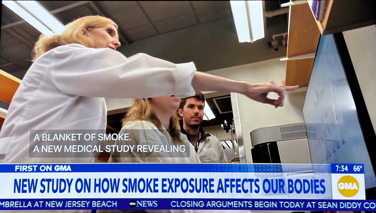 Harvard Chan Environmental Health (@harvardenvhlth) on Twitter photo This morning on <a href="/GMA/">Good Morning America</a>, Dr. Kari Nadeau discussed results from her new study in <a href="/NatureMedicine/">Nature Medicine</a> looking at how wildfire smoke affects firefighters. She found that toxins from smoke can penetrate into cellular DNA. Watch now or tune into <a href="/ABC/">ABC News</a> tonight at 7p: abcnews.go.com/GMA/News/video… This morning on <a href="/GMA/">Good Morning America</a>, Dr. Kari Nadeau discussed results from her new study in <a href="/NatureMedicine/">Nature Medicine</a> looking at how wildfire smoke affects firefighters. She found that toxins from smoke can penetrate into cellular DNA. Watch now or tune into <a href="/ABC/">ABC News</a> tonight at 7p: abcnews.go.com/GMA/News/video…