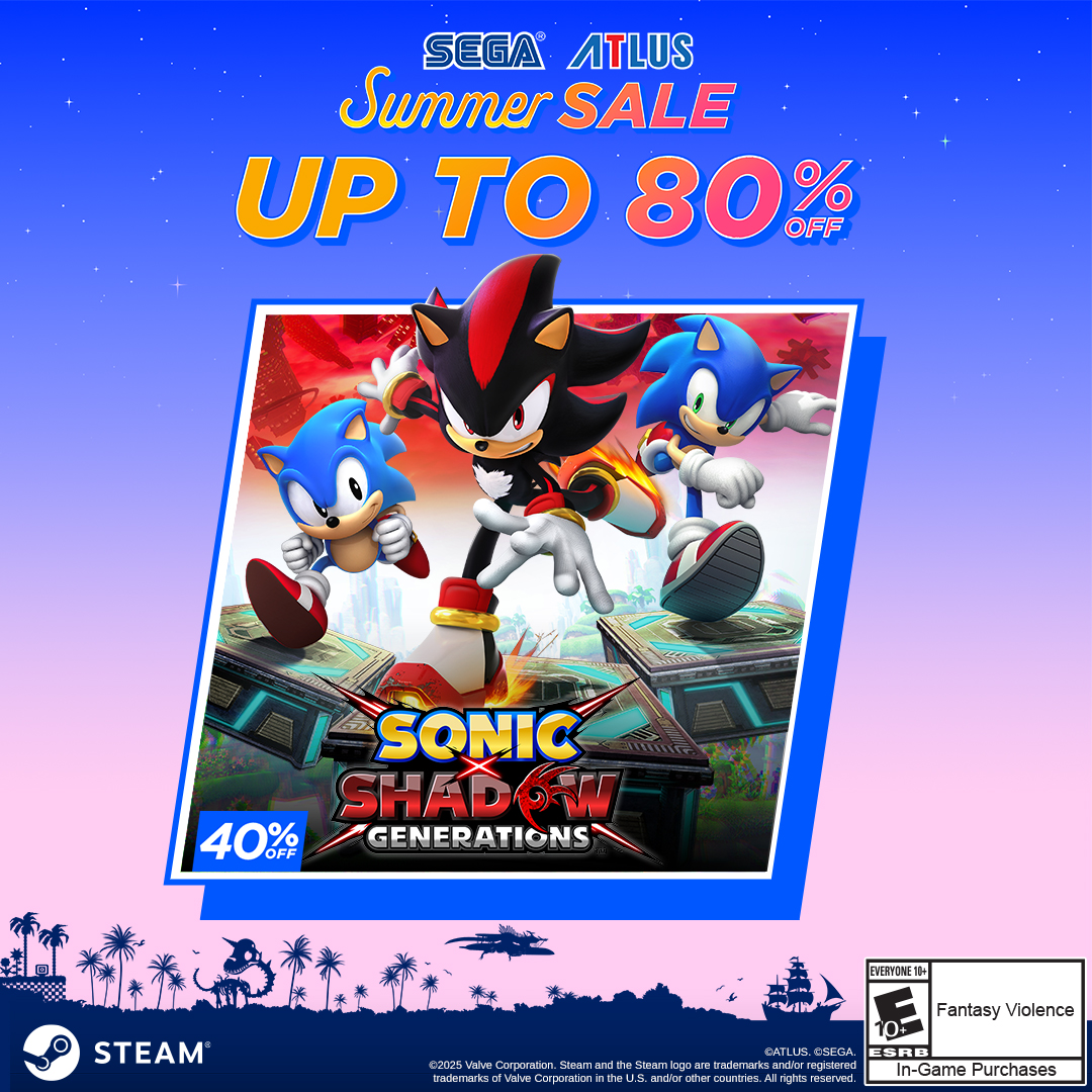 Beat the summer heat with cool sales up to 80% on some of the best Sonic classics, including the critically acclaimed SONIC X SHADOW GENERATIONS!