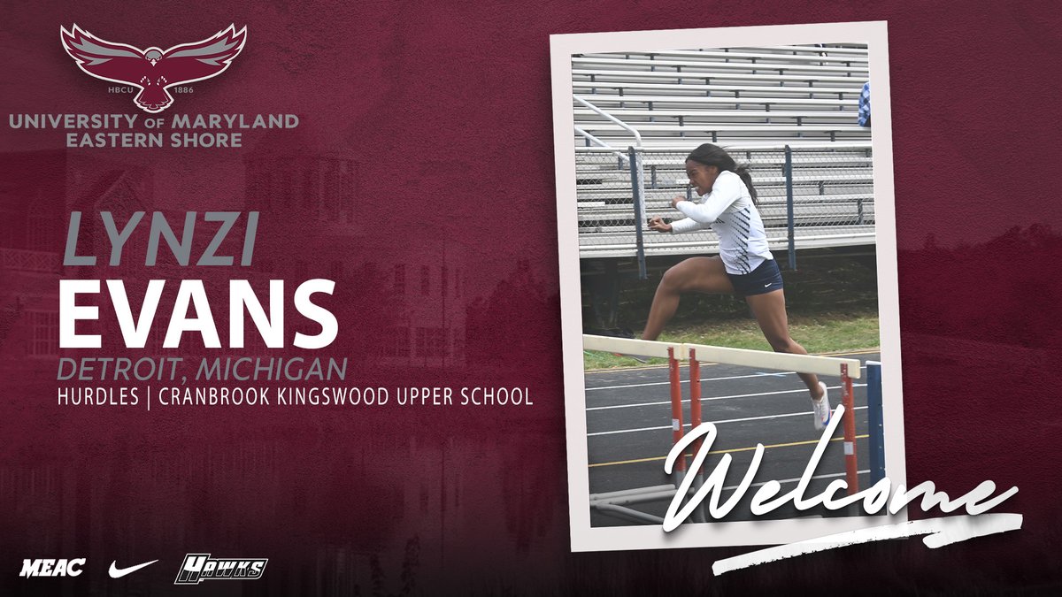 UMESHawkTFXC's tweet image. 🥇⏱THE UNIVERSITY OF MARYLAND EASTERN SHORE OFFICIALLY WELCOMES HURDLER LYNZI EVANS TO THE HAWK TRACK & FIELD PROGRAM🥇⏱
#HawkPride | #SoarAboveandBeyond