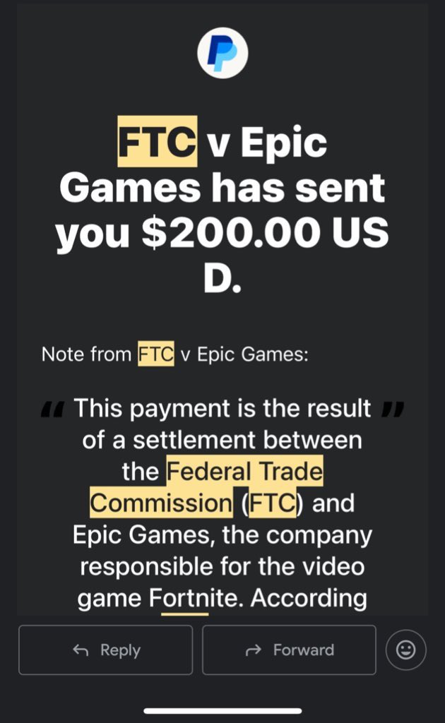Thanks FTC and Fortnite <a href="/FTC/">FTC</a> <a href="/Fortnite/">Fortnite</a>