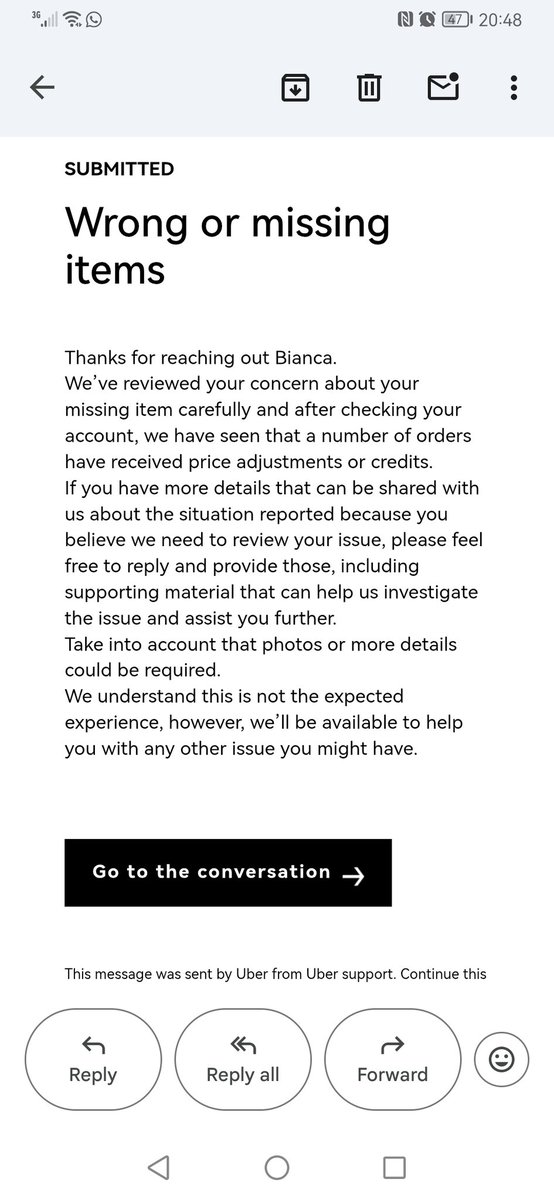 bianca_beez's tweet photo. @Uber_Support Still not satisfied @UberEats https://t.co/nT3yf9rVHF