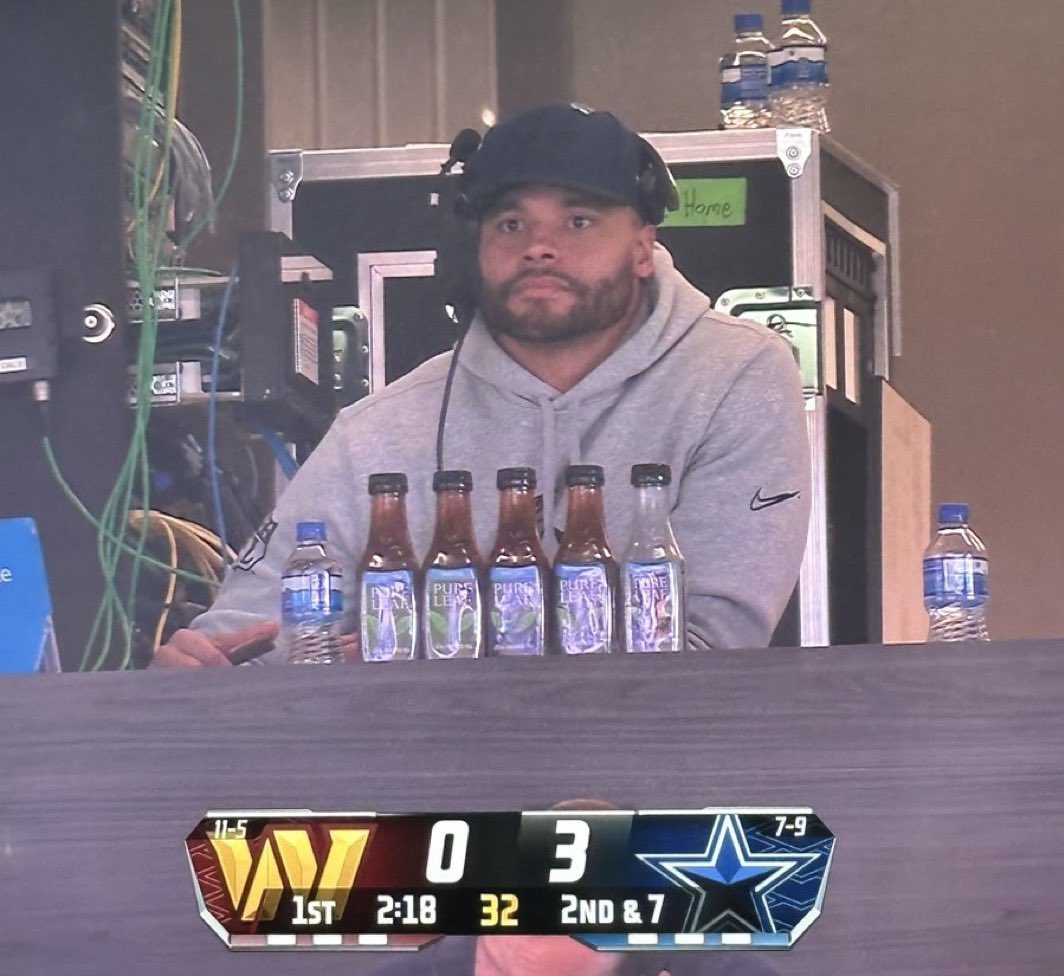 Still wondering why Dak had 5 sweet tea bottles