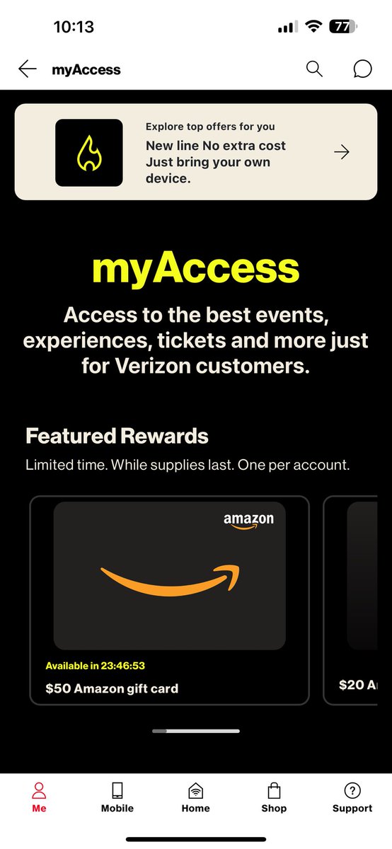 Sylburk68's tweet photo. @verizon your #MyAccess rewards suk ! Your app crashed ! Maybe you need a better wireless /internet company to support you! #VerizonFails #2hrto24hrs https://t.co/u5kIpw9NBq