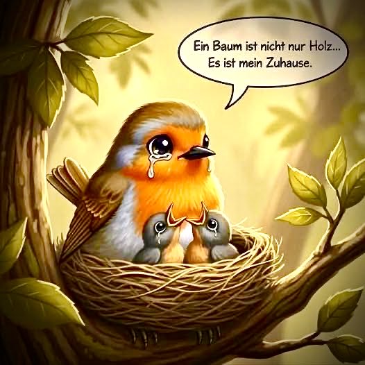 Merkt euch das, ihr grünen Ökofaschisten…..niemand darf einen Baum für stark subventionierte Windräder und unwirtschaftliche Solarparks töten! 
Grüne? Nein Danke!