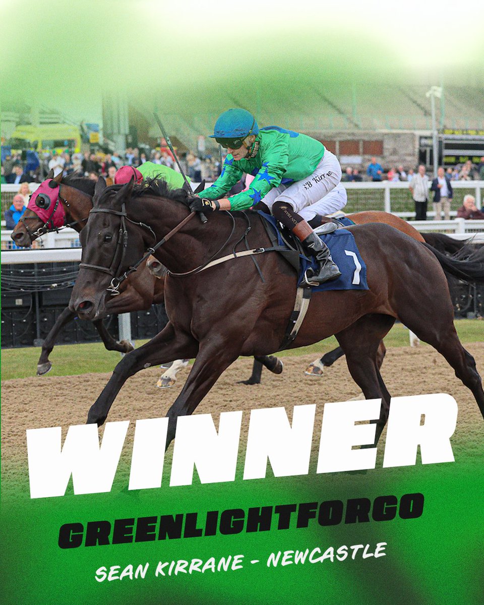 Tim Easterby Racing (@easterbytim) on Twitter photo 𝗪𝗜𝗡𝗡𝗘𝗥 ~ Winner number 3! A quick-fire double for Sean Kirrane who steered GREENLIGHTFORGO to victory. It was a first win for 4YO, congratulations to his owners Green Racing!
📍<a href="/NewcastleRaces/">Newcastle Racecourse</a>
🏆 5⃣4⃣ 𝗪𝗜𝗡𝗡𝗘𝗥 ~ Winner number 3! A quick-fire double for Sean Kirrane who steered GREENLIGHTFORGO to victory. It was a first win for 4YO, congratulations to his owners Green Racing!
📍<a href="/NewcastleRaces/">Newcastle Racecourse</a>
🏆 5⃣4⃣