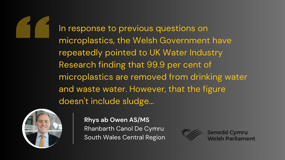 Rhys ab Owen AS/MS (@rhysowenthomas) on Twitter photo ❓ Earlier this week I asked: "What is the <a href="/WelshGovernment/">Welsh Government</a> doing to identify and tackle the different sources of #microplastics and #nanoplastics in #Wales?"
youtu.be/c69PFLGYnEM
<a href="/huw4ogmore/">Huw Irranca-Davies</a> ❓ Earlier this week I asked: "What is the <a href="/WelshGovernment/">Welsh Government</a> doing to identify and tackle the different sources of #microplastics and #nanoplastics in #Wales?"
youtu.be/c69PFLGYnEM
<a href="/huw4ogmore/">Huw Irranca-Davies</a>