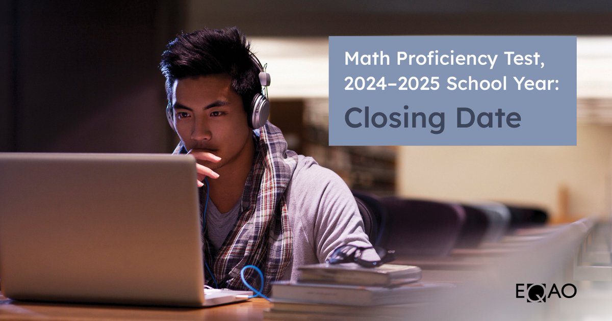 ⏳ Heads up! The final test window for the #MPT closes on June 28! New test windows for the 2025–2026 school year and registration details will be announced in the summer. Get the latest updates here: mathproficiencytest.ca/#/en/applicant….
