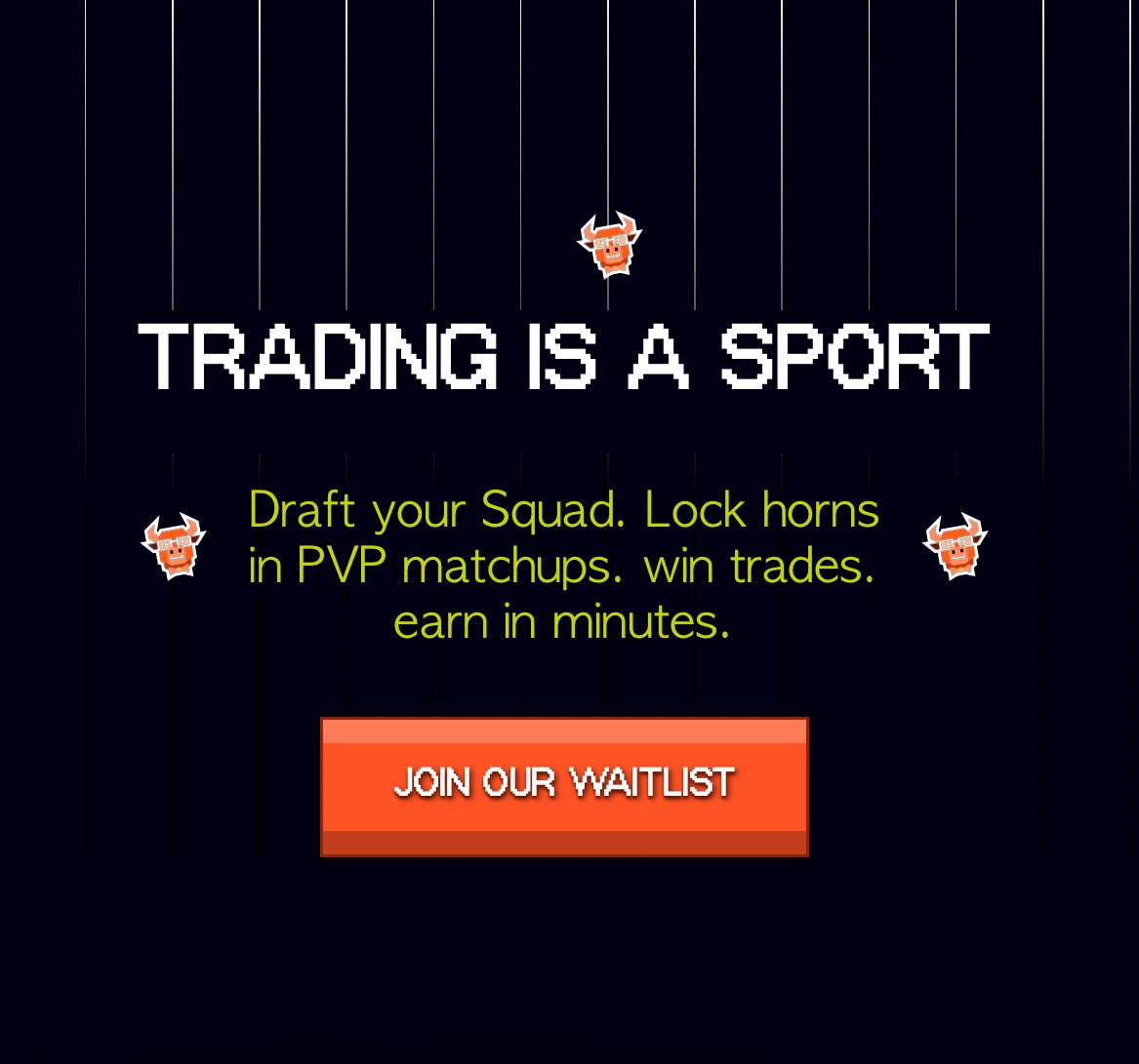 GAME DAY FOR YOUR PORTFOLIO 

<a href="/Bullzdotgg/">Bullz | Fantasy Style Crypto Trading</a> blends fantasy-football strategy with real-time crypto trading, no bots, no whales, just you vs. other managers.

Testnet kicks off soon claim your spot on the waitlist 👉 bullz.gg