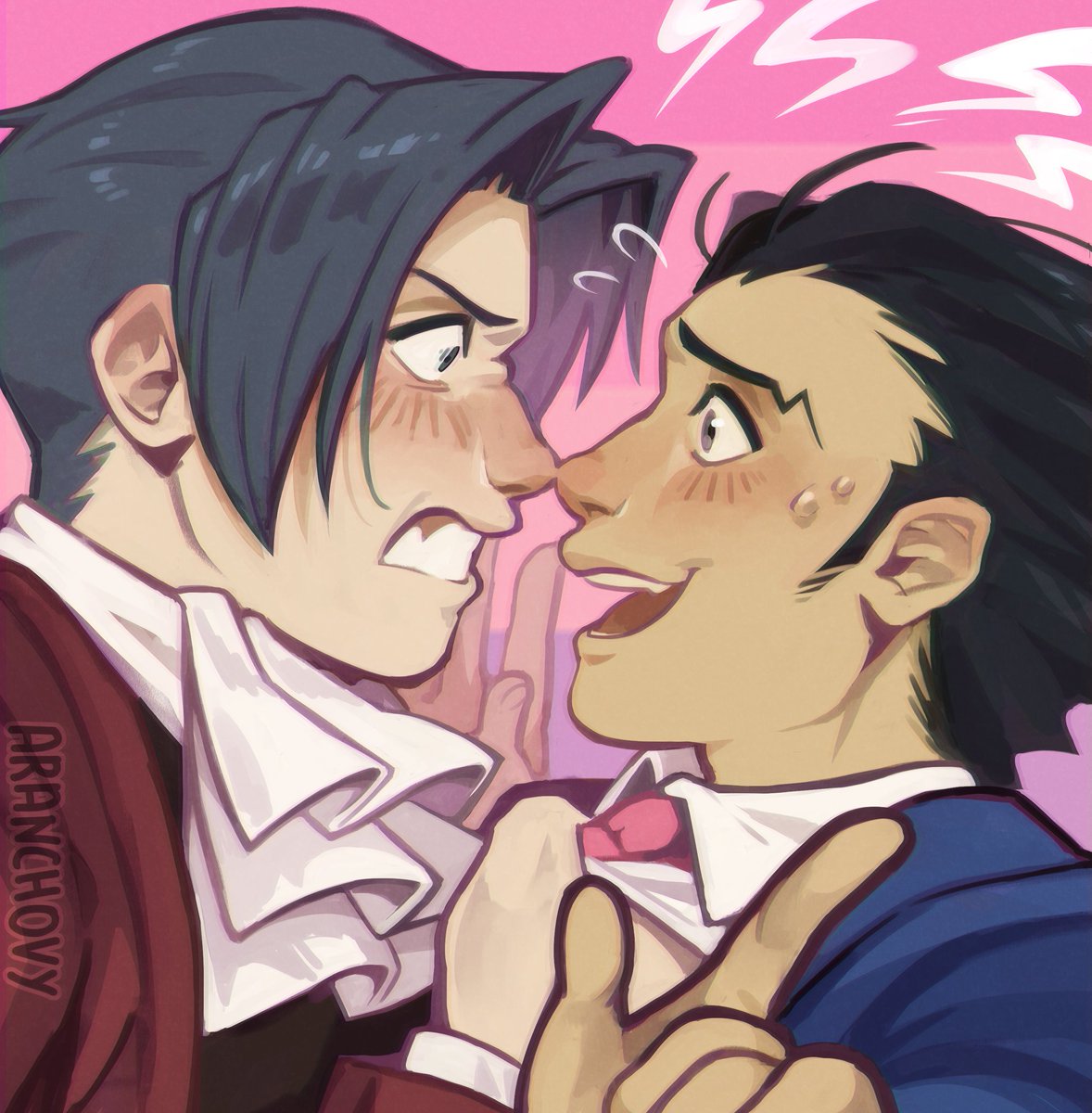 Aranchovy's tweet image. No cause I almost went through pride month without posting wrightworth was anybody even gonna tell me
#aceattorney #wrightworth #milesedgeworth #phoenixwright