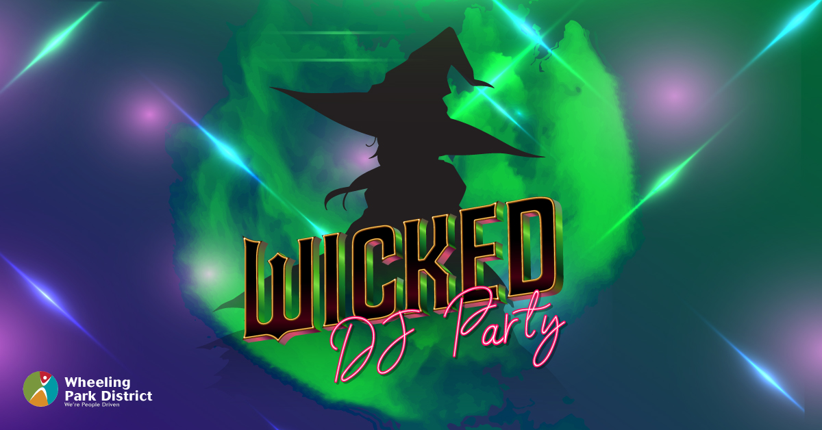 No need to travel by bubble or broom, just follow the music.

The Wicked DJ Party lands Tomorrow, Friday, June 27 from 7:00 – 9:00 PM at the Heritage Park Performance Pavilion and it’s guaranteed to be popular. wheelingparkdistrict.com/events/wicked-…