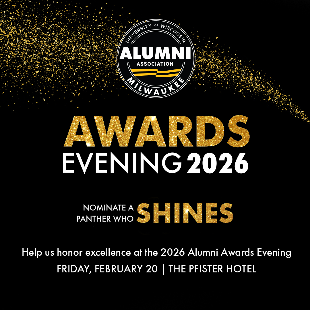 UWMAlumni's tweet image. Do you know a fellow alum who&apos;s making a difference? Submit your nomination for the 2026 Alumni Awards Evening by Aug. 29.

Honor a UWM grad today:
bit.ly/3T1qWAs