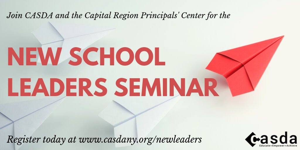 Are you stepping into your first leadership role or transitioning to a new school environment? Looking to network with other peer leaders in the Capital District? Join us 8/7 for our New Leaders Seminar! casdany.org/newleaders