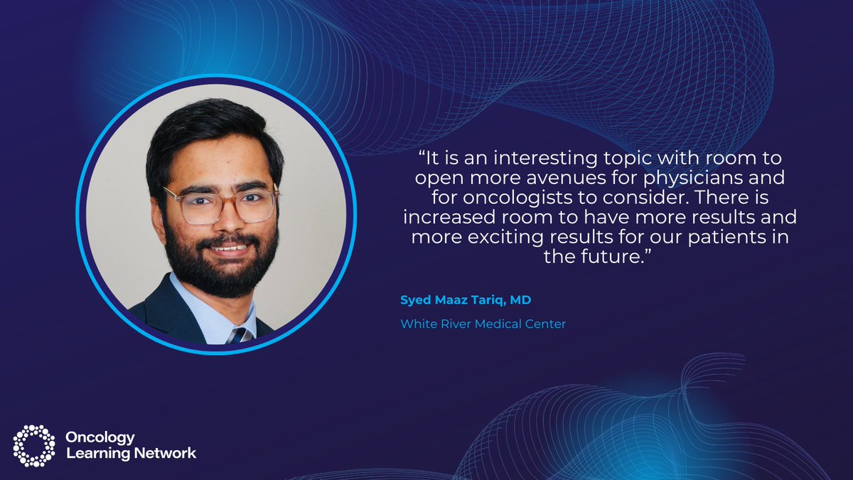 OncLearnNetwork's tweet image. Syed Maaz Tariq, MD, shares results from a retrospective analysis showing non-BCMA CAR T-Cell therapies, such as #GPRC5D, demonstrate efficacy and safety for patients with relapsed/refractory #MM. Learn more: hubs.ly/Q03tTTZk0