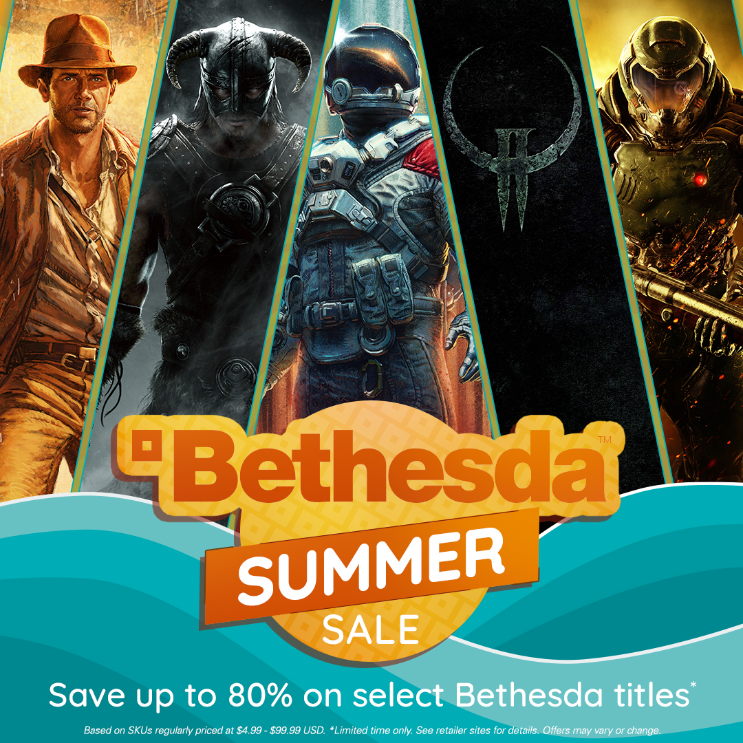 bethesda's tweet image. Summer's hot, but these deals are hotter. 🔥
Check out the Bethesda Summer Sale going on now!
beth.games/3TGykS2
