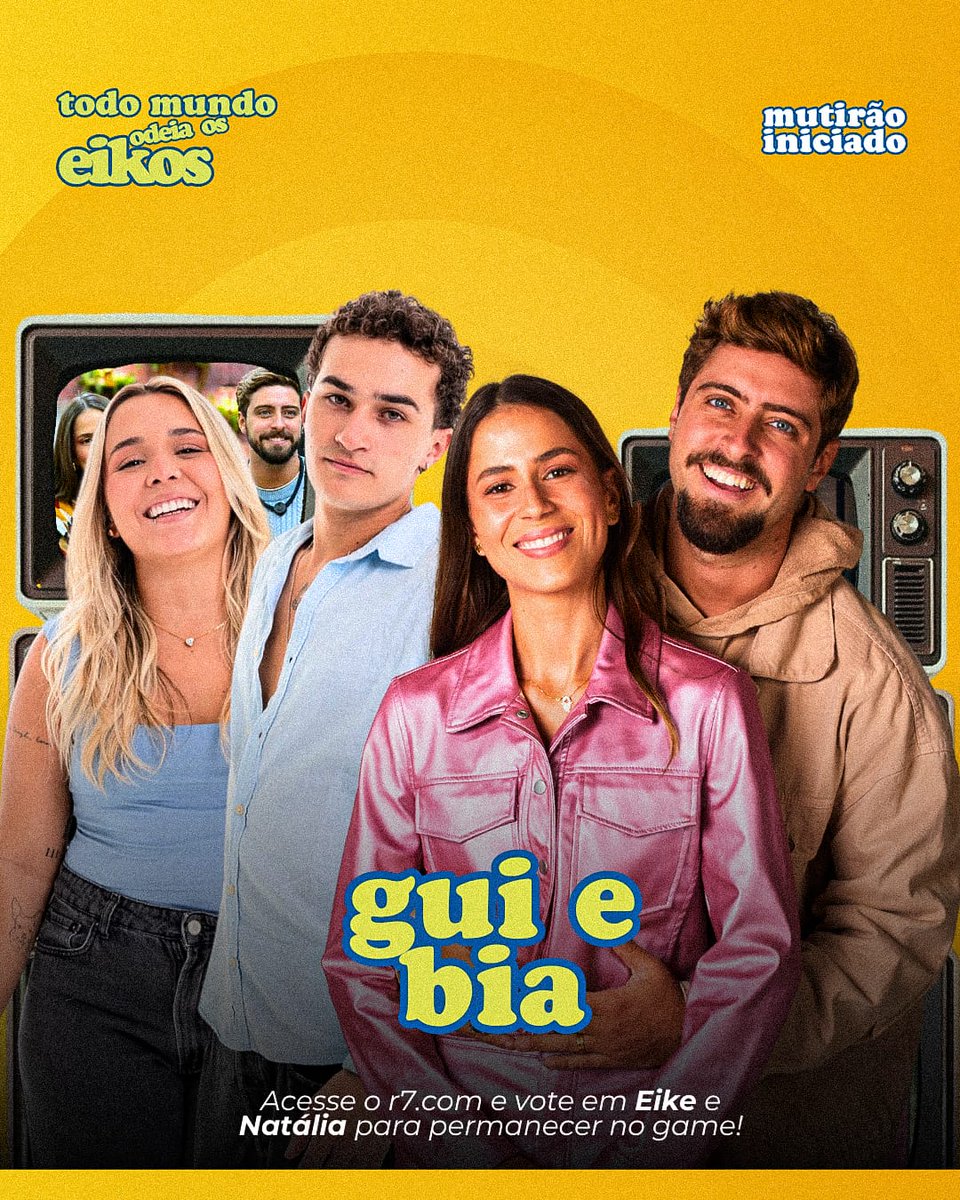 Eike Duarte (@eikeduarte) on Twitter photo 🪁 MUTIRÃO FEAT <a href="/guisetaoficial/">Guilherme Seta 🌊</a> e <a href="/bia_valente20/">Beatriz Valente 🌊</a> 🪁
🗳️ A CADA 10 VOTOS COMENTEM UM EMOJI
⏰ ENCERRA 17:00
🚨 O VOTO É PRA FICAR, VOTEM NO CASAL EIKOS.
🎯 META: 1K
🔗: abre.ai/ficaeikos
#FicaEikos || #PowerCouple || #PaisDaPipa 🪁 MUTIRÃO FEAT <a href="/guisetaoficial/">Guilherme Seta 🌊</a> e <a href="/bia_valente20/">Beatriz Valente 🌊</a> 🪁
🗳️ A CADA 10 VOTOS COMENTEM UM EMOJI
⏰ ENCERRA 17:00
🚨 O VOTO É PRA FICAR, VOTEM NO CASAL EIKOS.
🎯 META: 1K
🔗: abre.ai/ficaeikos
#FicaEikos || #PowerCouple || #PaisDaPipa