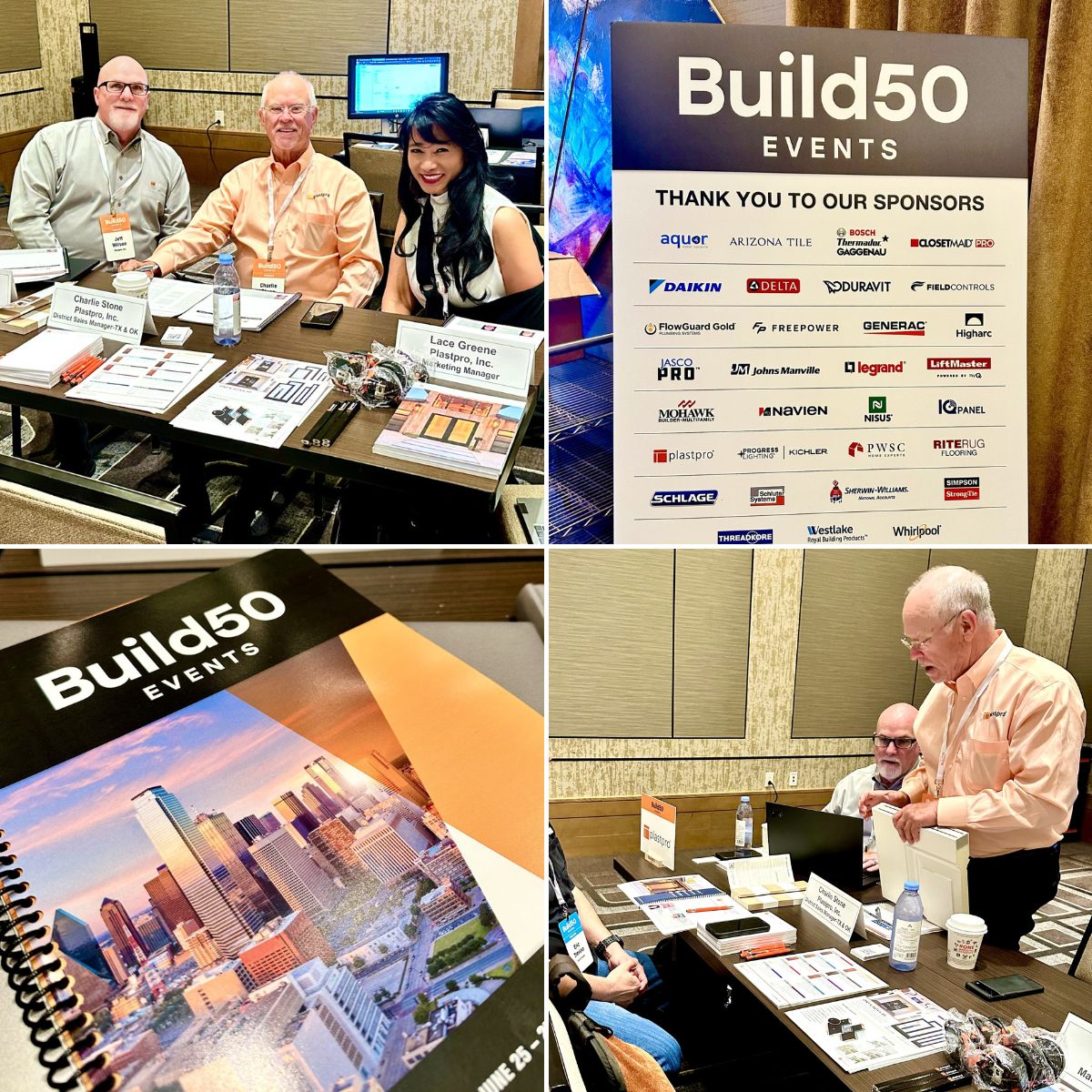 Plastpro joins top builders &amp; manufacturers at #Build50 in Dallas! Proud to represent innovation, insights, and strong partnerships in the residential construction space. #Plastpro #FiberglassDoors #BuildingInnovation