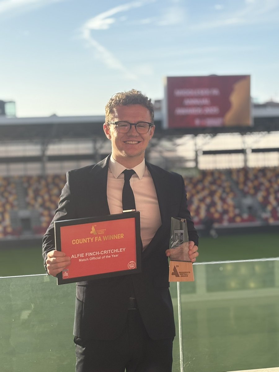 middxreferees's tweet image. Congratulations to Alfie on being awarded Match Official of the Year!