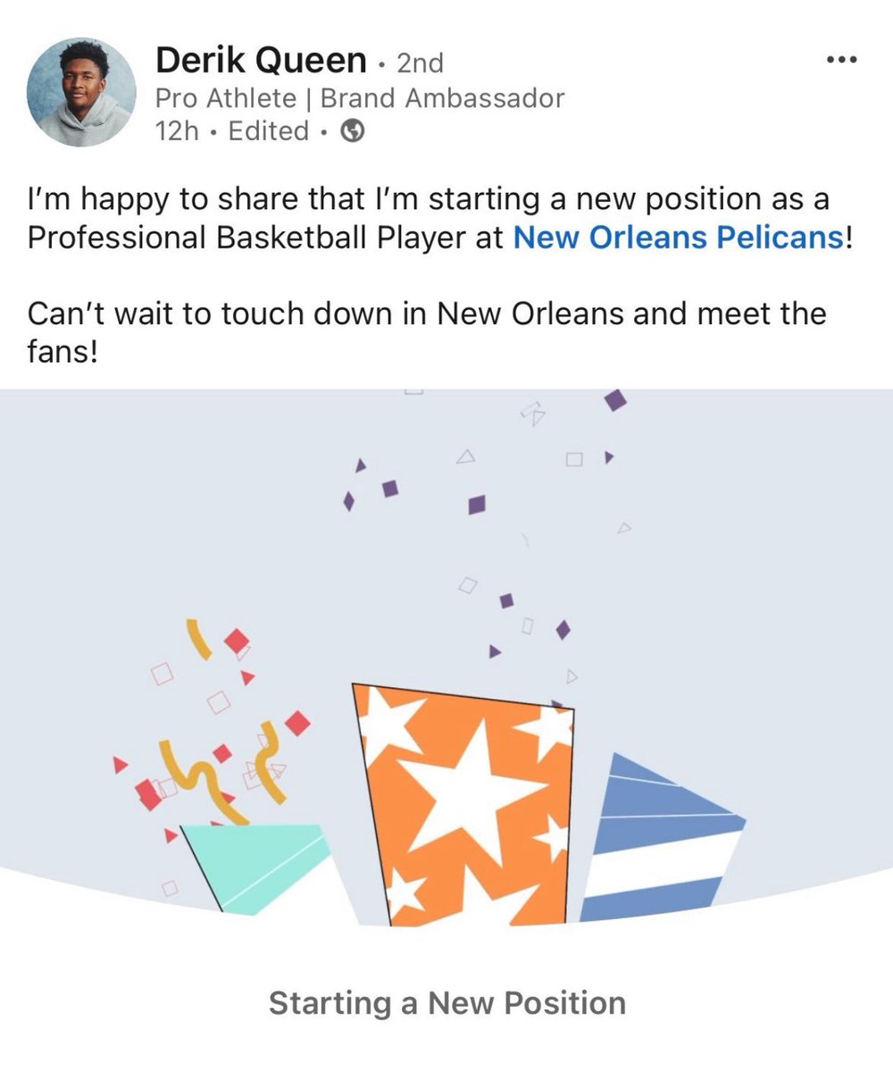 MorningBrew's tweet photo. Reminder to always keep your LinkedIn updated

Kudos to Maryland's Derik Queen—who went 13th overall in last night's draft https://t.co/N4Oz1I6PMD