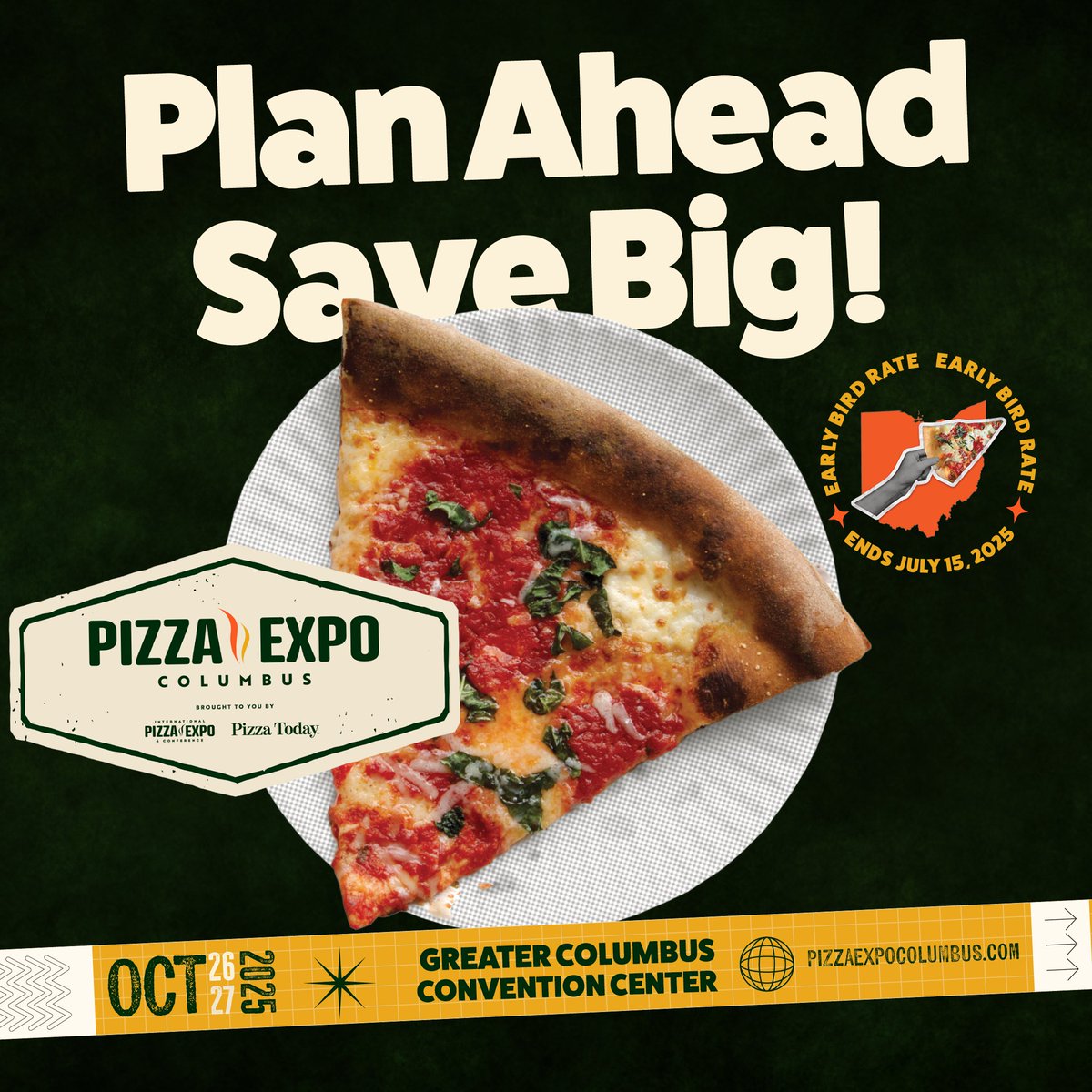 Secure your tickets for Pizza Expo Columbus and save $40 with early-bird pricing, available through July 15. Connect with suppliers and experience two days of nonstop pizza action. 🐦🎟
Register Now: hubs.ly/Q03tW4Y30
.
#PizzaExpoColumbus #PizzaExpo #Columbus #Ohio