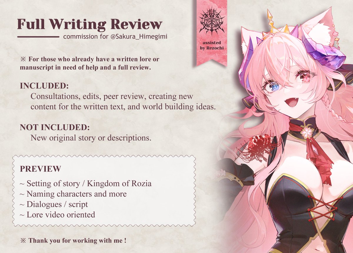 I finally have a portfolio for my writing c0mms!
(simple showcases cause I can't graphic design)

VGEN COMING SOON ?! 🙇‍♂️
