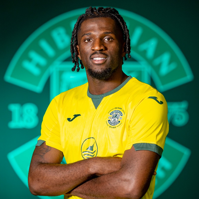 HibernianFC's tweet photo. We are delighted to announce that Rocky Bushiri has signed a new deal with Hibernian FC!

The 25-year-old has put pen-to-paper on a three-year contract, which extends his stay at Easter Road until the summer of 2028.

Oh, and he's wearing our new 2025/26 Away Kit! 📝👇