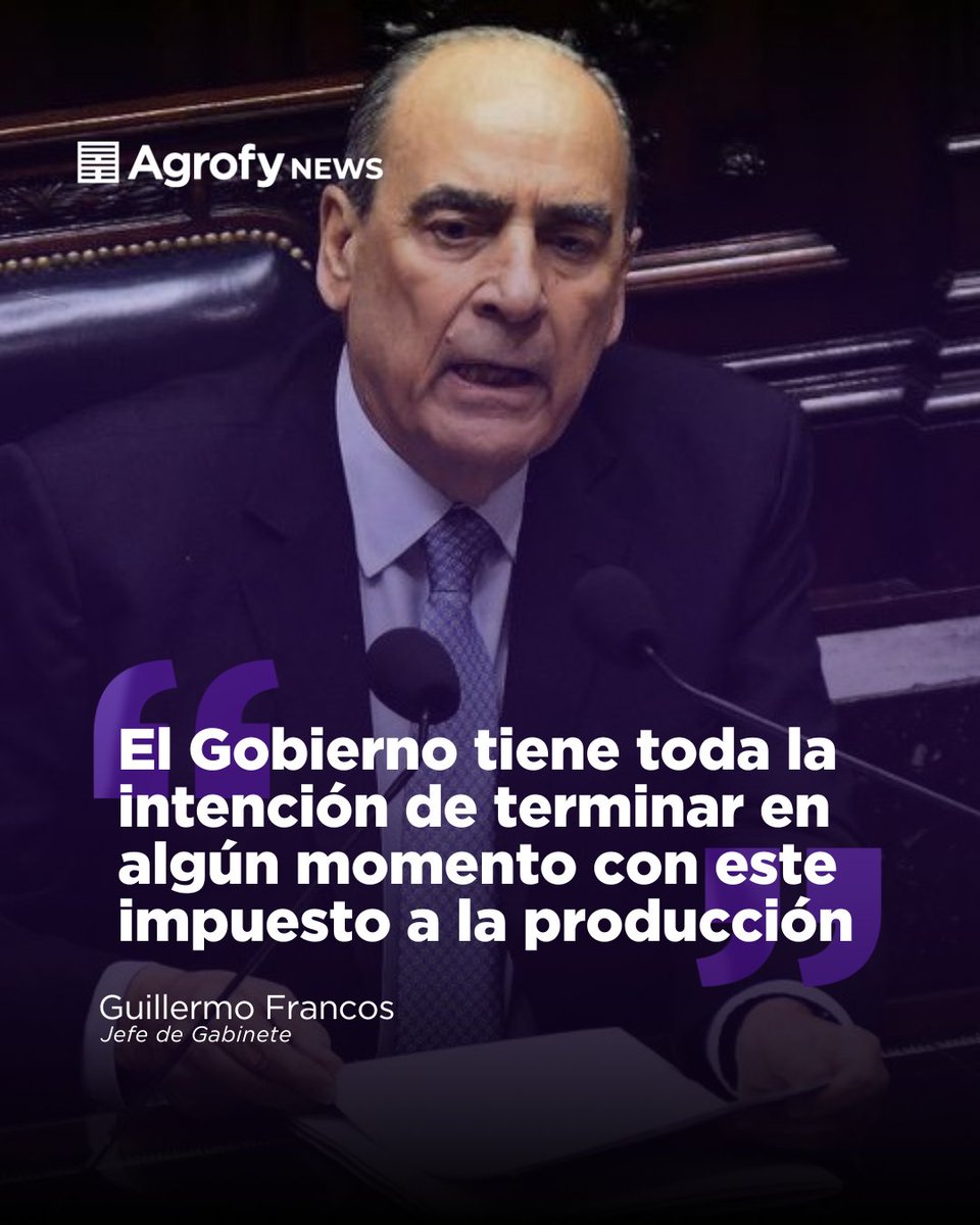 💰"En los próximos años", señaló Francos sobre la eliminación de las retenciones al agro, que están a días de subir: también respondió sobre el INTA

"El Gobierno tiene toda la intención de terminar en algún momento con este impuesto a la producción", señaló el jefe de Gabinete