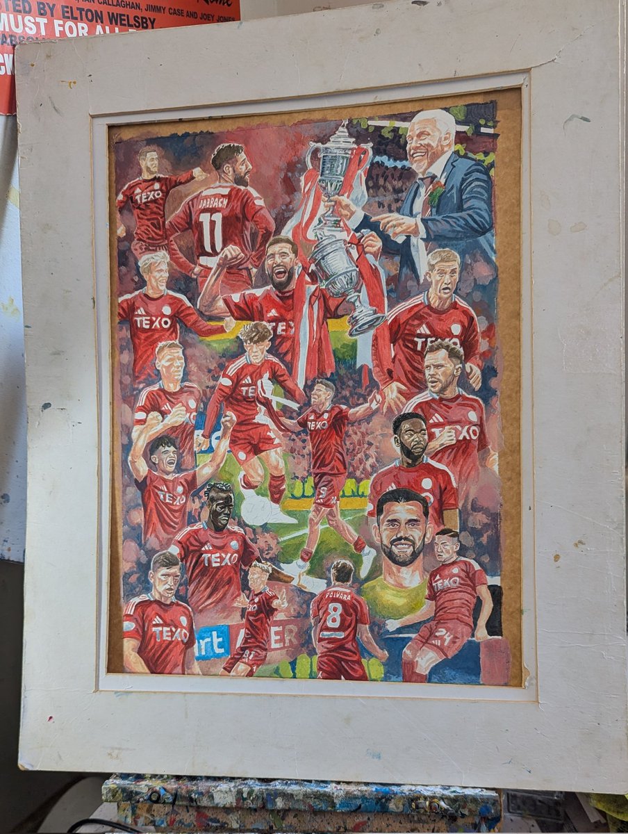 James Muddiman (@jkmartwork) on Twitter photo hi <a href="/andyfaeaberdeen/">Andy Forbes 🆎⭐️⭐️</a> Todays progress of new painting of #aberdeenfc #scottishcupwinners , prints will be available tom when finished just £20 A3 sz pls RT hi <a href="/andyfaeaberdeen/">Andy Forbes 🆎⭐️⭐️</a> Todays progress of new painting of #aberdeenfc #scottishcupwinners , prints will be available tom when finished just £20 A3 sz pls RT