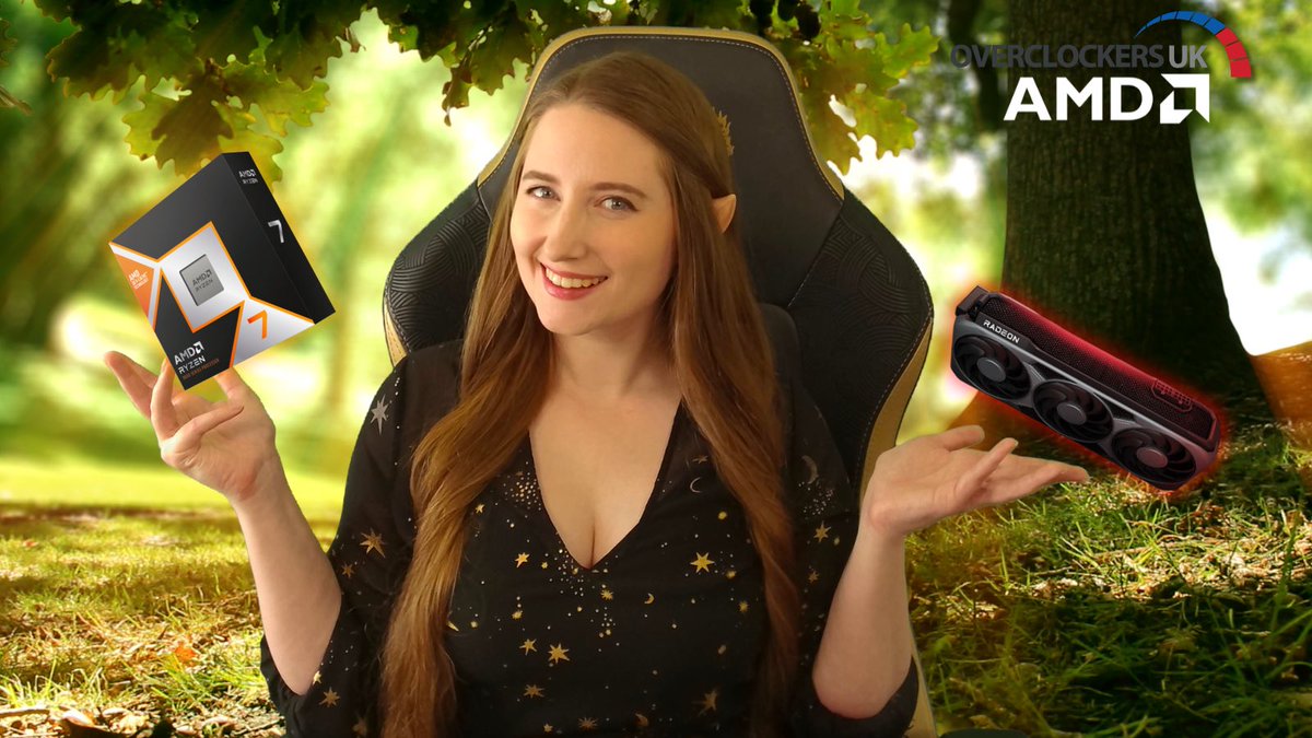 #AD Live performing some technomancy! We’re looking at the latest from <a href="/AMD_UK/">AMD UK</a> and <a href="/OverclockersUK/">Overclockers UK</a> today.

Even experienced mages beware ✨The power in the new X3D Processors and 9000 Series GPUs cannot be contained✨