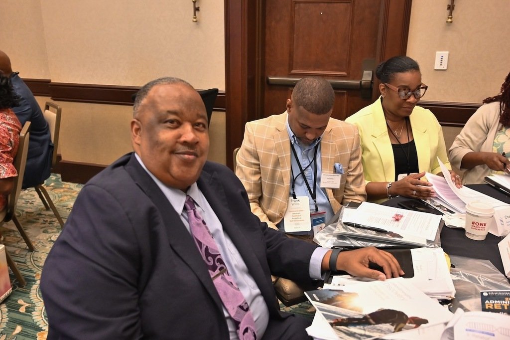 Class is in session for our school and district administrators!  They gathered today for the first day of our annual professional development retreat so that we are sharp and ready for the first day of classes on August 7! #SuccessStartsHere