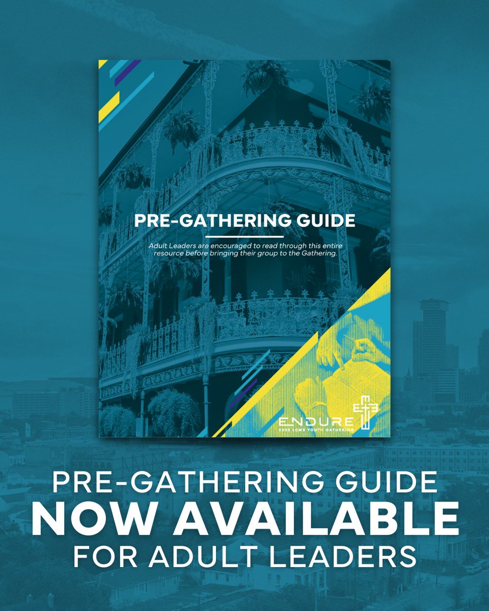 Adult Leaders, this one’s for you! The Pre-Gathering Guide is packed with important details to help you feel prepared for your time in NOLA. From logistics to last-minute questions, this is your go-to resource before heading to #LCMSYG! lcmsgathering.com/s/PreGathering…
