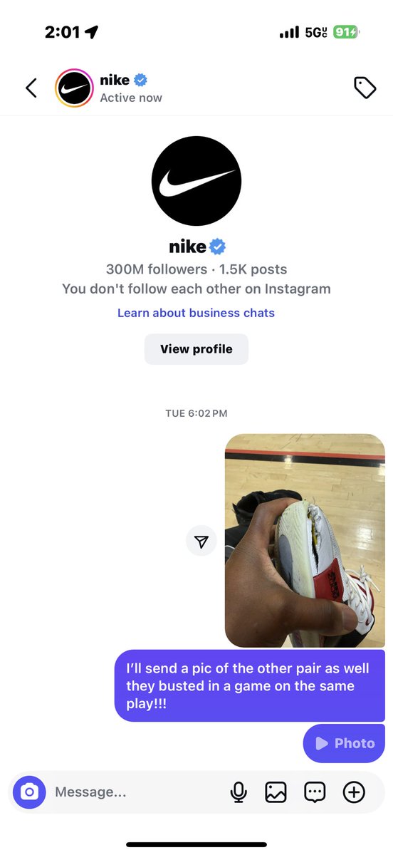 JLC2817's tweet photo. @Nike I did what you asked. Didn’t even acknowledge me. https://t.co/mrL4p3kAT2