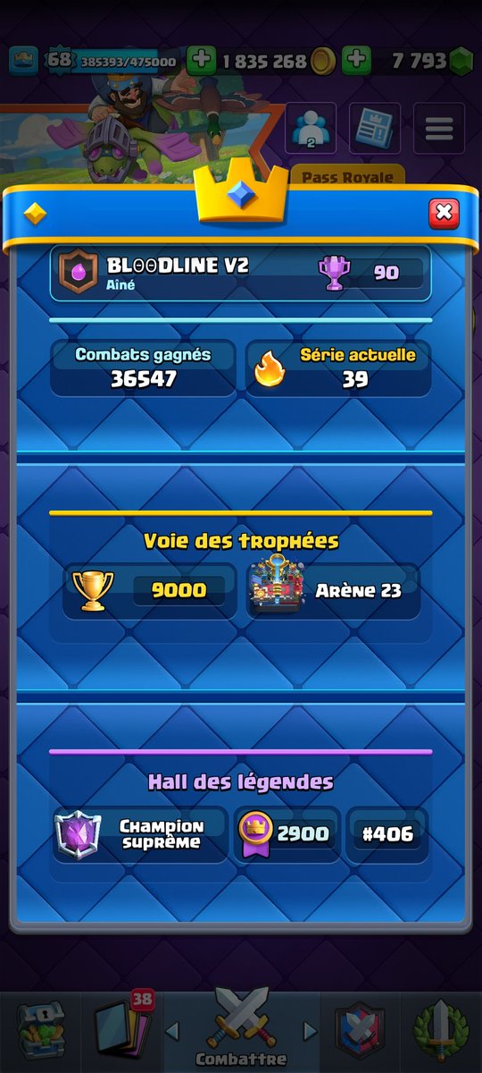 C'est ma saison retour donc j'y vais molo mais on est top 400 monde et proche des 3000 elo, je sens que la reprise se passe bien 🤭