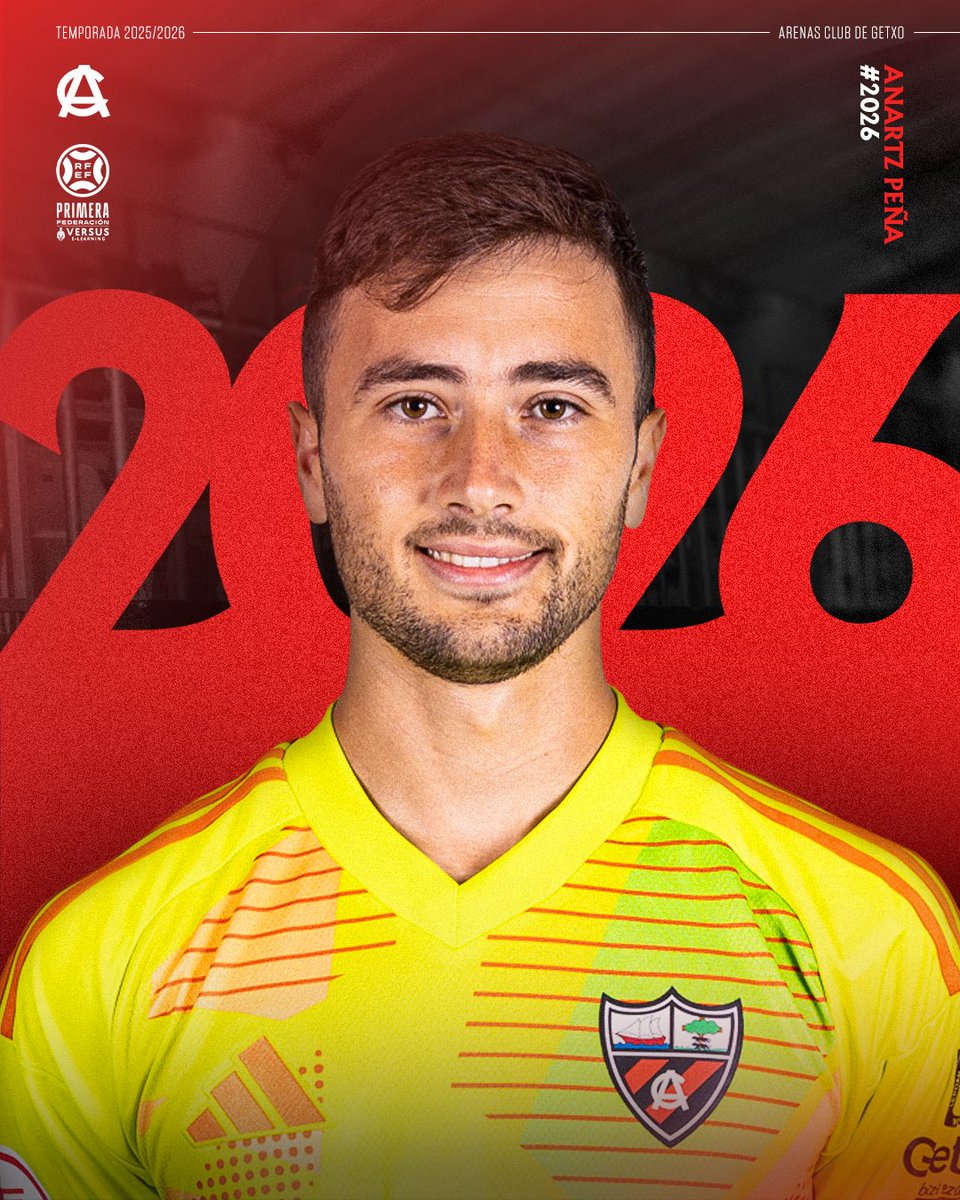 ✅ 𝙊𝙁𝙄𝘾𝙄𝘼𝙇 - 𝘼𝙉𝘼𝙍𝙏𝙕 𝙋𝙀𝙉̃𝘼

Nuestro querido portero Anartz Peña seguirá defendiendo la portería del Arenas Club.

Aupa, <a href="/anartzbalma/">ANARTZ PEÑA</a>! ✊🔥

#ArenasClub