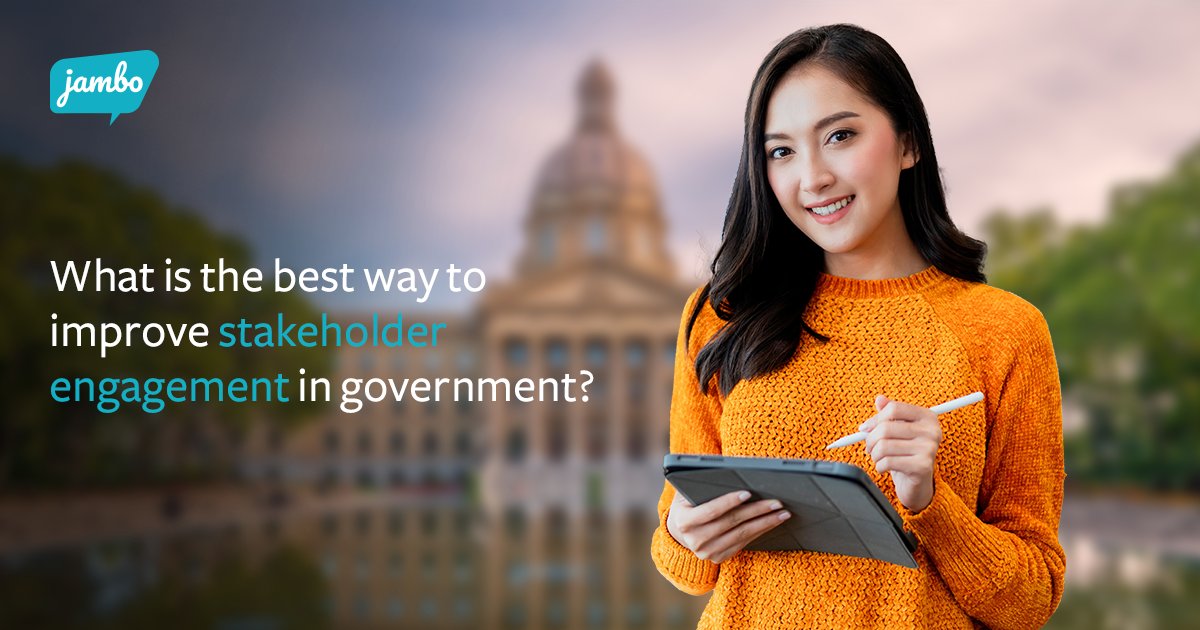 #NewBlog ➡️ Effective stakeholder engagement in government isn’t easy.

Balancing diverse interests, ensuring transparency, and managing large-scale communications can quickly become overwhelming.

But for teams using a stakeholder engagement platform like Jambo, the process is