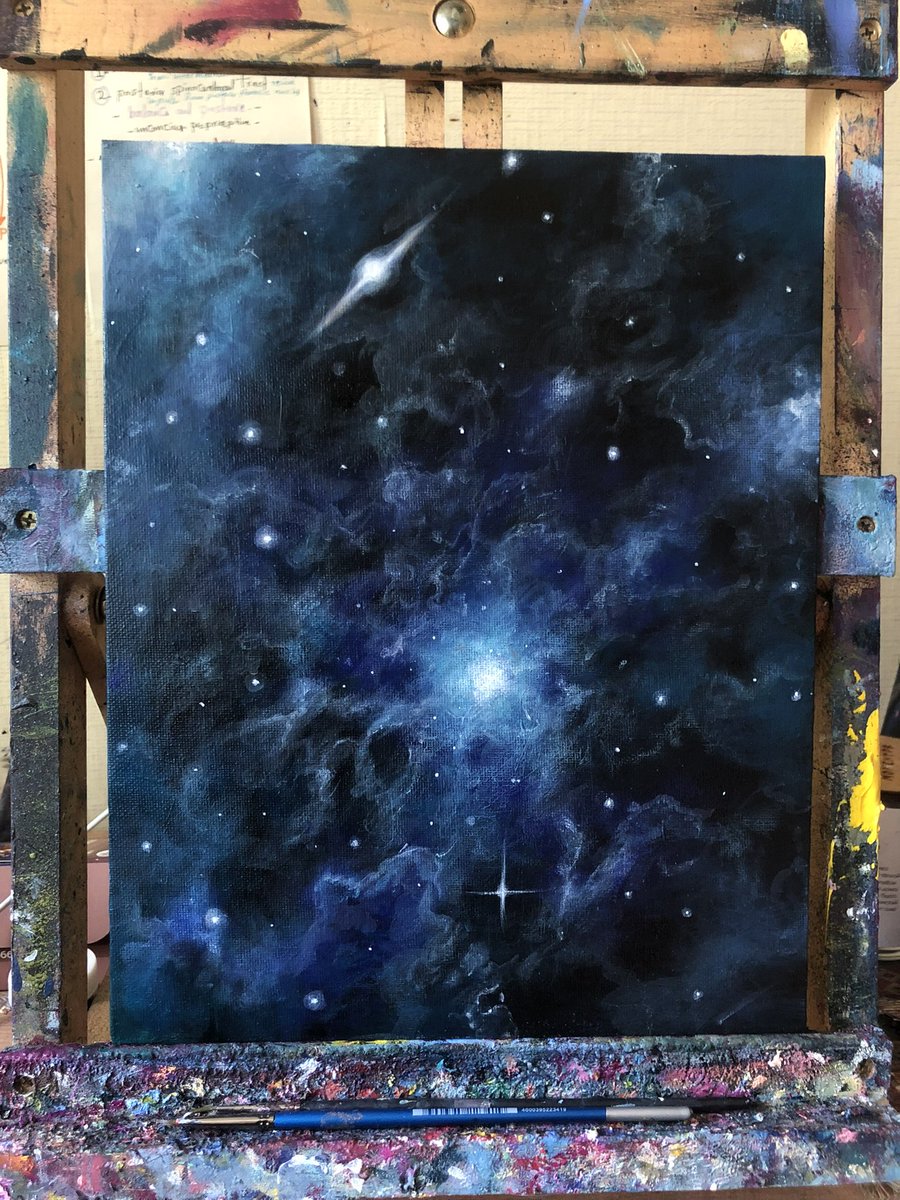 اكريلك على كانفس 
انتهت💙