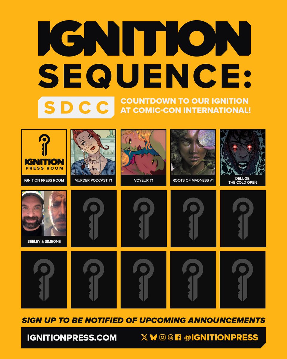 Ignition Press (@ignitionpress) on Twitter photo Ignition Sequence 6: SDCC. Check out who’s doing our new project…
That’s right! Tim Seeley and <a href="/stefano_simeone/">Stefano Simeone</a> are the newest creators to join Ignition.
And be sure to catch Tim appearing at the #IgnitionPressRoom!
#IgnitionSequence #SDCC Ignition Sequence 6: SDCC. Check out who’s doing our new project…
That’s right! Tim Seeley and <a href="/stefano_simeone/">Stefano Simeone</a> are the newest creators to join Ignition.
And be sure to catch Tim appearing at the #IgnitionPressRoom!
#IgnitionSequence #SDCC