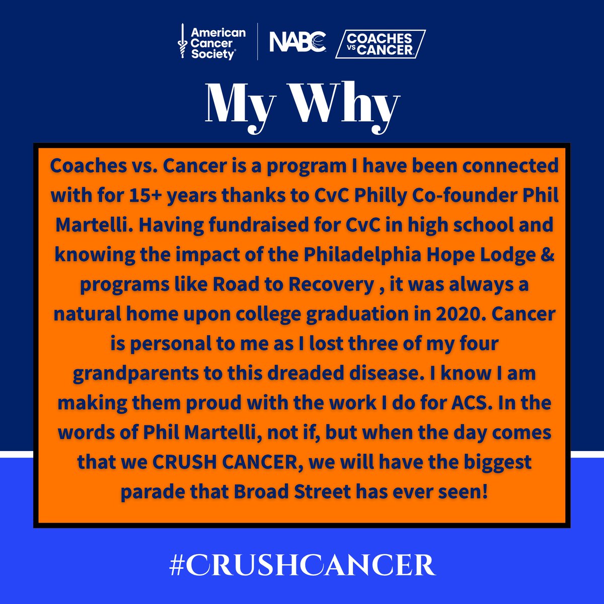 American Cancer Society Coaches vs. Cancer, Philly (@phillycvc) on Twitter photo Introducing the next member of our starting line up.. Justin Kessler!  Justin manages our Preseason Fanfest, School & Youth Initiative, & Off the Court activities. He is a big college basketball fan, and has a cat named Monty. #CrushCancer Introducing the next member of our starting line up.. Justin Kessler!  Justin manages our Preseason Fanfest, School & Youth Initiative, & Off the Court activities. He is a big college basketball fan, and has a cat named Monty. #CrushCancer