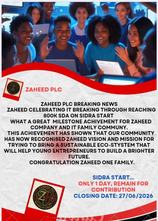 ZAHEEDPLC (@zaheedplc) on Twitter photo #BREAKING NEWS JUST IN:
#ZAHEED REACH IT 500K (SDA #MILESTONE.
sidrastart.com/project/e52f21…
<a href="/MusaSalihu13671/">موسى صالحو🇶🇦</a> <a href="/sidrachain/">SidraChain</a> #BREAKING NEWS JUST IN:
#ZAHEED REACH IT 500K (SDA #MILESTONE.
sidrastart.com/project/e52f21…
<a href="/MusaSalihu13671/">موسى صالحو🇶🇦</a> <a href="/sidrachain/">SidraChain</a>