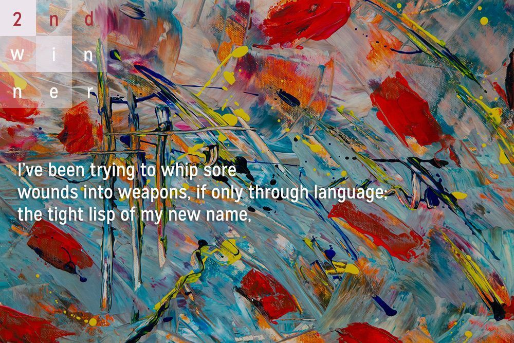 PalettePoetry's tweet image. Our first runner-up for the 2025 Queer Poetry Prize is Marina Avery Robinson for her poem "A Short History of my Gag Reflex"
"I’ve been trying to whip sore / wounds into weapons, if only through language; / the tight lisp of my new name,"
buff.ly/GMvdHDW