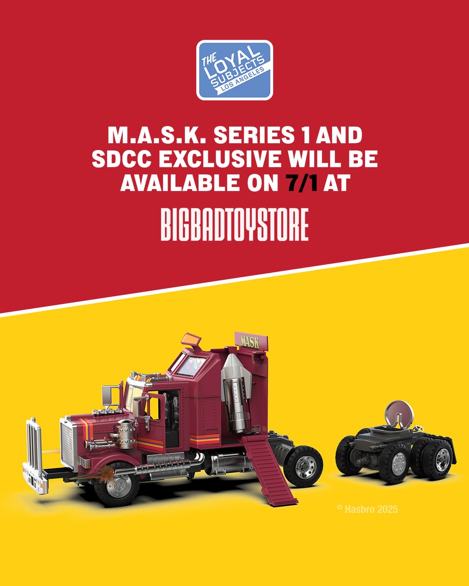 HeroesToys's tweet photo. Classic Power, Bold New Look!
The EXCLUSIVE M.A.S.K. MDU With Scott and T-Bob will be available for pre-order July 1st, ONLY at BigBadToyStore sadly. Other retailers at a later date.

Check out these details 👀

#MASK #Kenner #KennerMASK #mobilearmoredstrikekommand https://t.co/0yiZPFXrQt