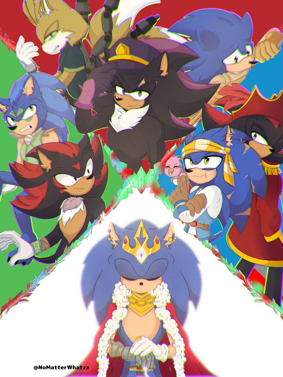 SXtr3m's tweet image. I made this fanart from a Sonic prime AU made by: @ MorriganSheep 

I love draw them✨️👑✨️
#SONIC #SonicTheHedeghog #sonicprime #ShadowTheHedegehog